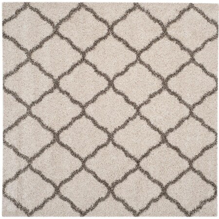 Safavieh 7 x 7 ft. Hudson Shag Power Loomed Square Area RugIvory & Grey SGH283A-7SQ